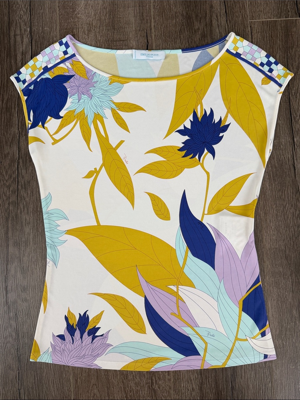 Emilio Pucci sleeveless floral top